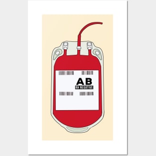 AB Negative Blood Bag Posters and Art